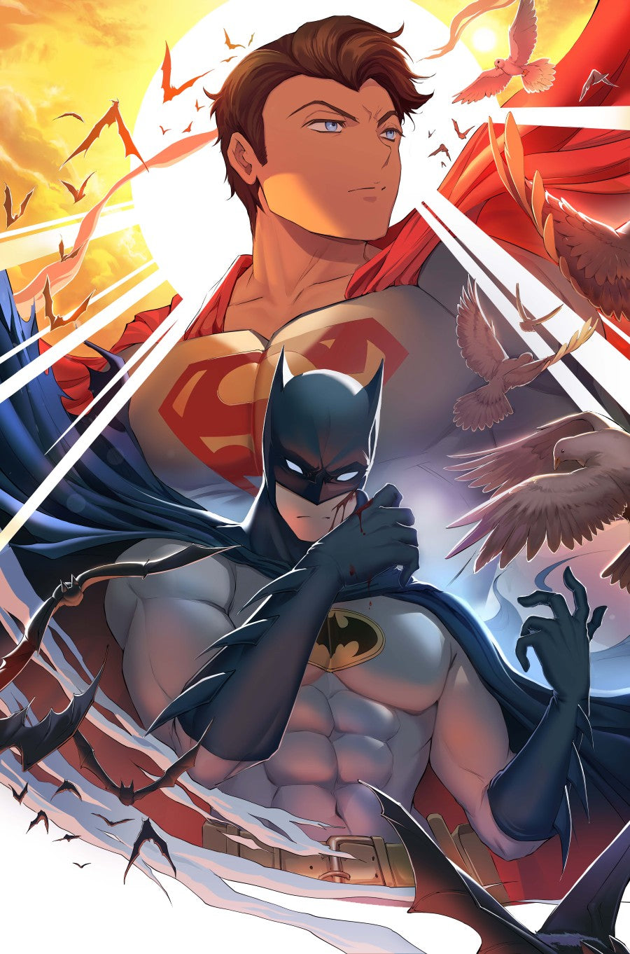 BATMAN SUPERMAN WORLDS FINEST #53 CVR B RACHTA LIN CARD STOCK VAR
