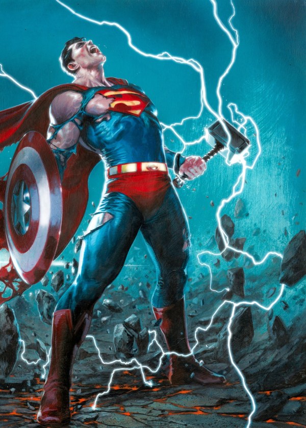 AVENGERS JLA #4 FACSIMILE EDITION CVR E GABRIELE DELL OTTO WRAPAROUND VAR