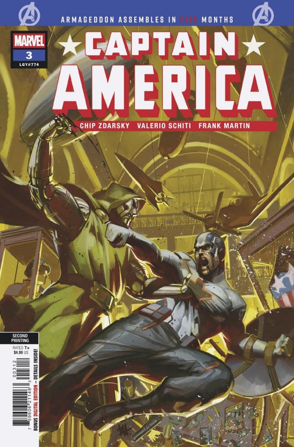 CAPTAIN AMERICA #3 BEN HARVEY 2ND PRINTING VARIANT